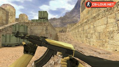 Скачать модель оружия HD AK-47 Divine для CS 1.6