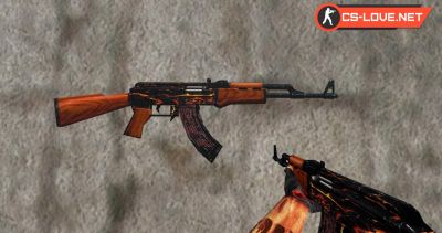 Скачать модель оружия AK-47 Fire для CS 1.6