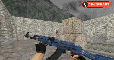 Скачать модель оружия HD AK-47 Gentleman для CS 1.6