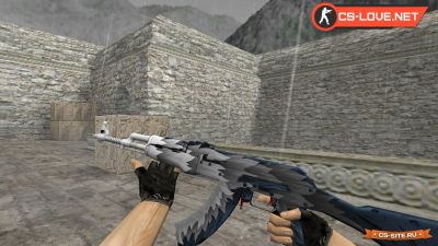 Скачать модель оружия HD AK-47 White Fang для CS 1.6