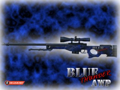 Скачать модель оружия AWP "BLUE THUNDER AWP" для CSGO