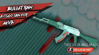 Скачать модель оружия АК-47 "AK47 - Bullet Rain" для CSGO