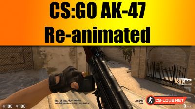 Скачать модель оружия АК-47 "Re-animated" для CSGO