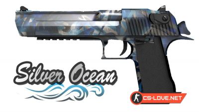 Скачать модель оружия Desert Eagle "Deagle Silver Ocean" для CSGO