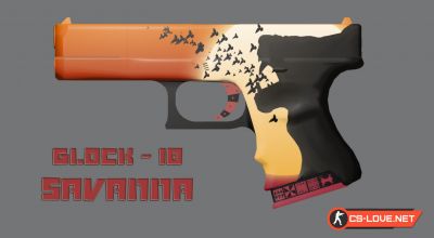 Скачать модель оружия Glock "Glock 18 - Savanna" для CSGO