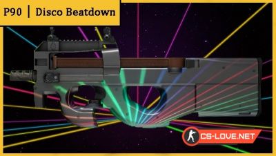 Скачать модель оружия P90 "P90 - Disco Beatdown" для CSGO