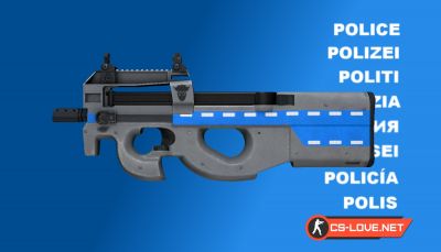 Скачать модель оружия P90 "P90 | European Police" для CSGO