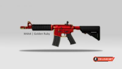 Скачать модель оружия M4A1 "M4A4 | Golden Ruby" для CSGO