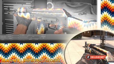 Скачать модель оружия АК-47 "AK 47 | Breaking Colours" для CSGO