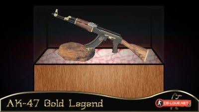 Скачать модель оружия АК-47 "AK-47 | Gold Legend |" для CSGO