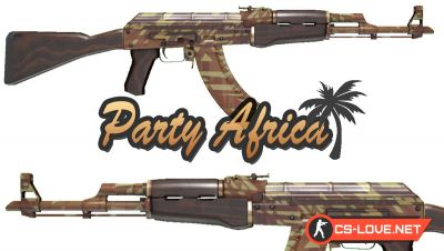 Скачать модель оружия АК-47 "AK47 Party Africa" для CSGO