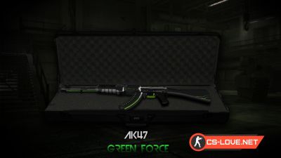 Скачать модель оружия АК-47 "Ak-47 | Green Force" для CSGO