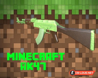 Скачать модель оружия АК-47 "Minecraft AK47" для CSGO