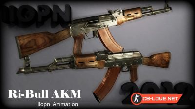 Скачать модель оружия АК-47 "Ri-Bull AKM" для CSGO