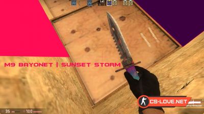 Скачать модель ножа "M9 Bayonet | Sunset Storm" для CSGO