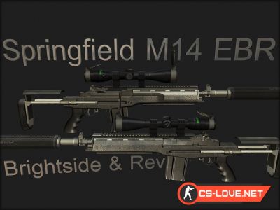 Скачать модель оружия SG 550 "Mr. Brightside's M14 animations" для CSS
