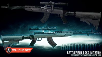 Скачать модель оружия SG 1 "Battlefield 3 SKS imitation" для CSS