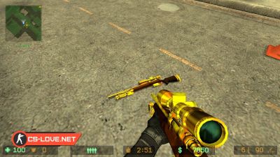 Скачать модель оружия Scout "Gold_Fever_M24" для CSS