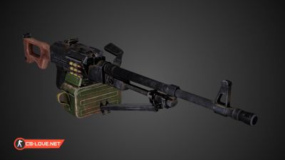 Скачать модель оружия M249 "PKM" для CSS