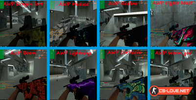 Сборка моделей оружия AWP с анимацией для CSS