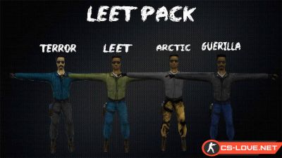 Скачать модели террористов «Leet Team» для CS 1.6