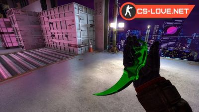 Скачать модель ножа Karambit Emerald Glow для CS GO