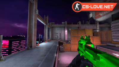Скачать модель оружия P90 Emerald Glow для CS GO