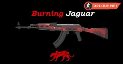 Скачать модель оружия АК-47 Burning Jaguar для CSGO