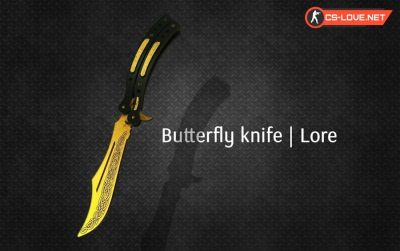 Скачать модель ножа Butterfly Knife | Lore для CS 1.6