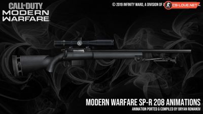 Скачать модель Scout | Modern Warfare SP-R 208 Animations для CS 1.6