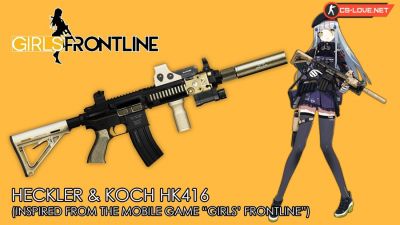 Скачать модель AUG | Girls Frontline HK416 Imitation для CS 1.6