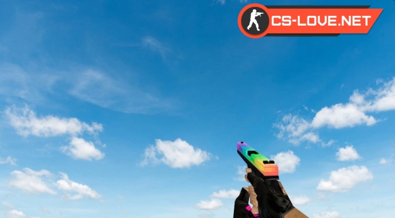 Скачать модель Glock | Glitchy Rainbow для CS 1.6