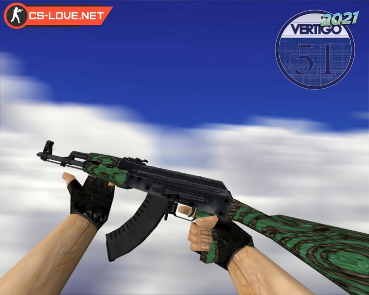 Скин AK-47 Green Laminate для КС 1.6